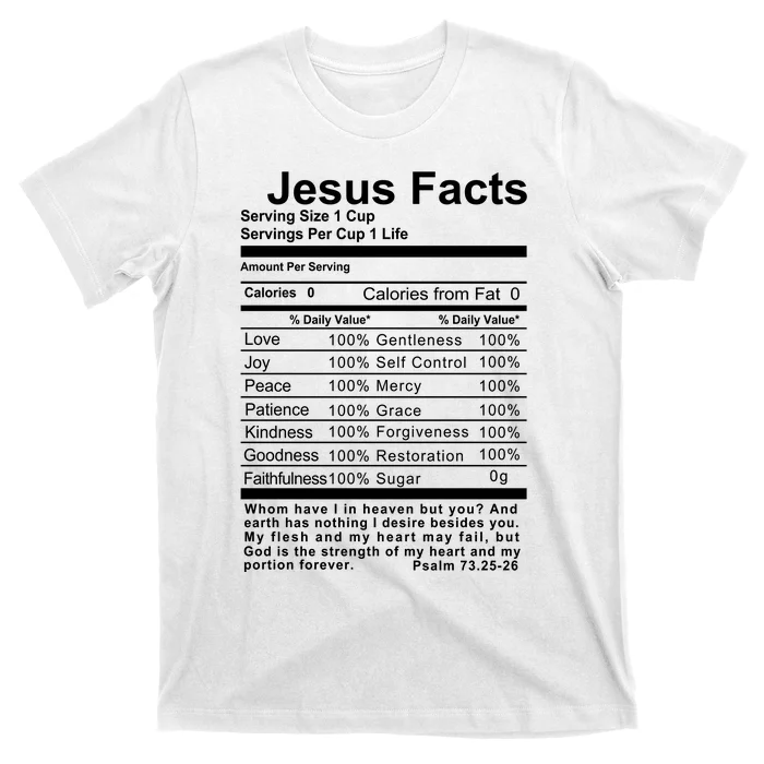 Jesus Facts Cool Christian Gift For Christians T-Shirt