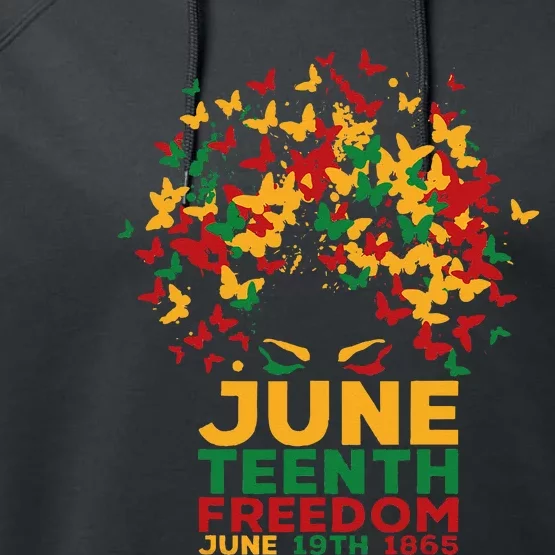 Juneteenth Freedom Celebrate June 19 1865 Black Queen Performance Fleece Hoodie