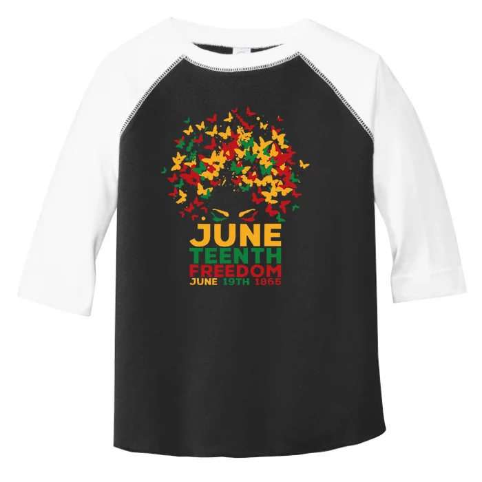 Juneteenth Freedom Celebrate June 19 1865 Black Queen Toddler Fine Jersey T-Shirt