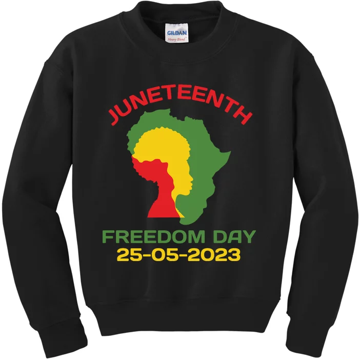 Juneteenth Freedom Day Africa Freedom Day Kids Sweatshirt