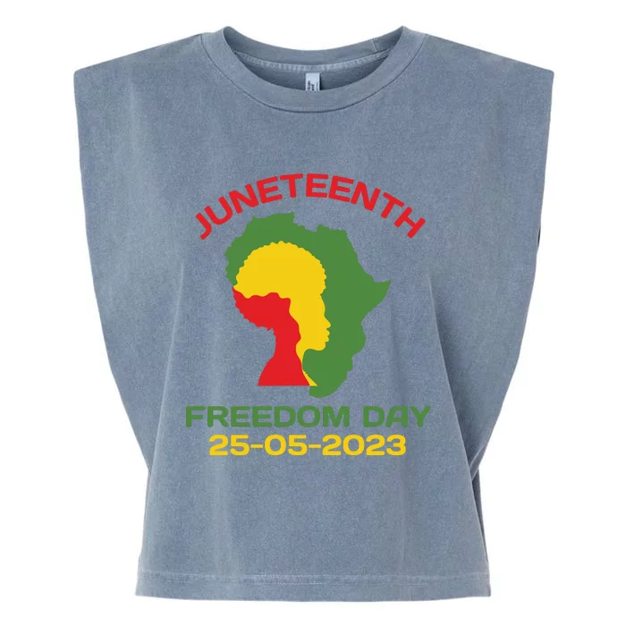 Juneteenth Freedom Day Africa Freedom Day Garment-Dyed Women's Muscle Tee