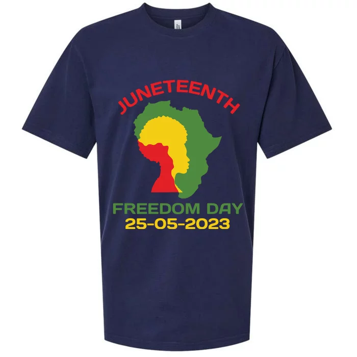 Juneteenth Freedom Day Africa Freedom Day Sueded Cloud Jersey T-Shirt