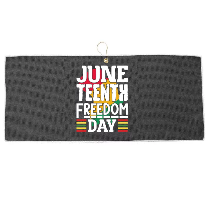 Juneteenth Freedom Day Large Microfiber Waffle Golf Towel