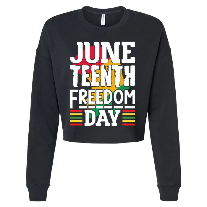 Juneteenth Freedom Day Cropped Pullover Crew