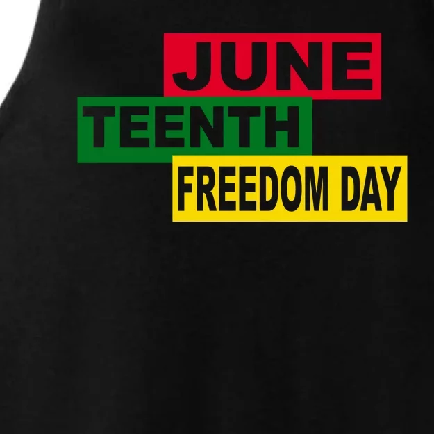 Juneteenth Freedom Day Ladies Tri-Blend Wicking Tank