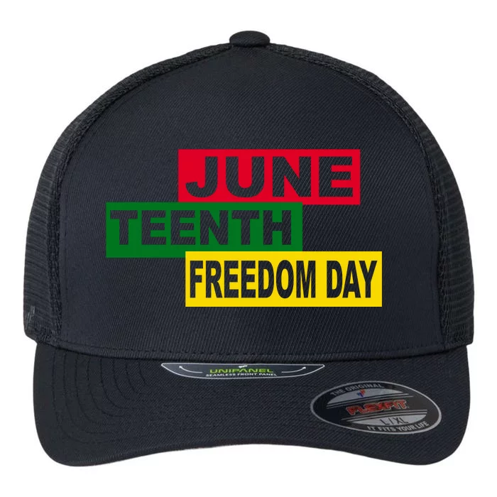 Juneteenth Freedom Day Flexfit Unipanel Trucker Cap