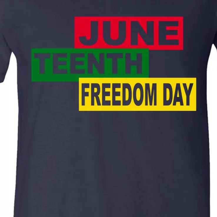 Juneteenth Freedom Day V-Neck T-Shirt