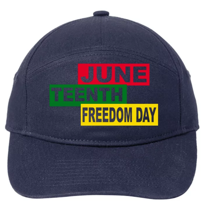 Juneteenth Freedom Day 7-Panel Snapback Hat