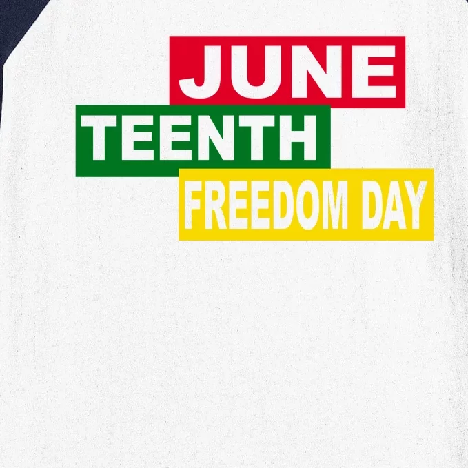 Juneteenth Freedom Day Baseball Sleeve Shirt