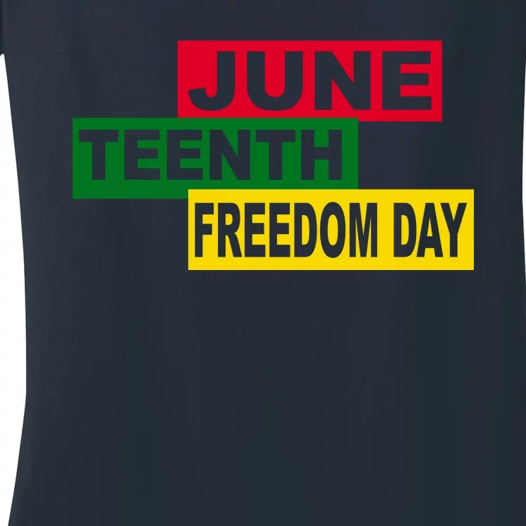 Juneteenth Freedom Day Women's V-Neck T-Shirt