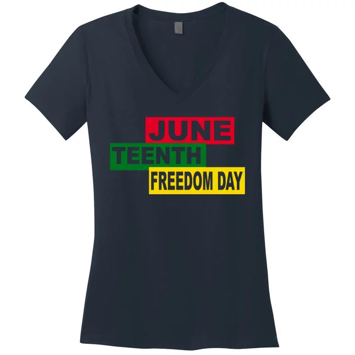 Juneteenth Freedom Day Women's V-Neck T-Shirt