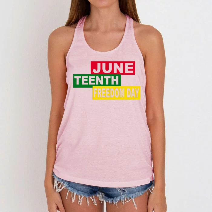 Juneteenth Freedom Day Women's Knotted Racerback Tank