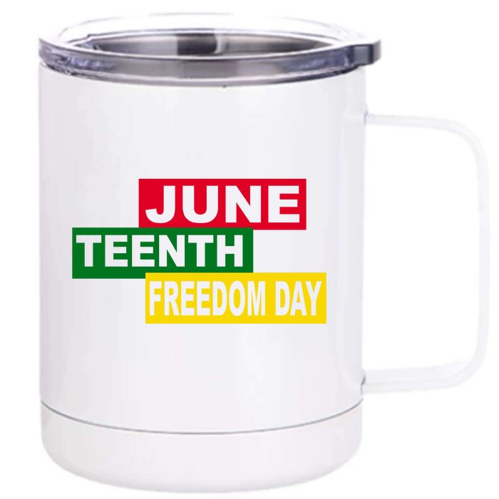 Juneteenth Freedom Day Front & Back 12oz Stainless Steel Tumbler Cup