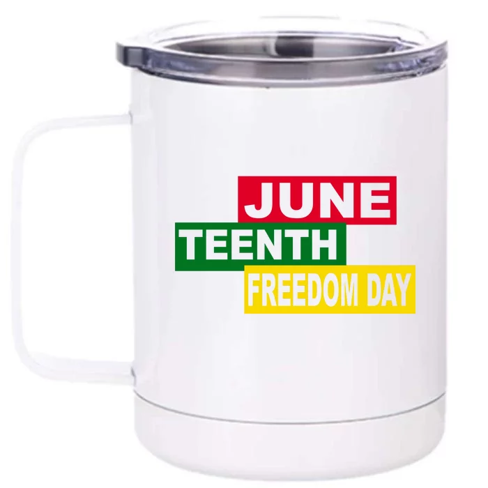 Juneteenth Freedom Day Front & Back 12oz Stainless Steel Tumbler Cup