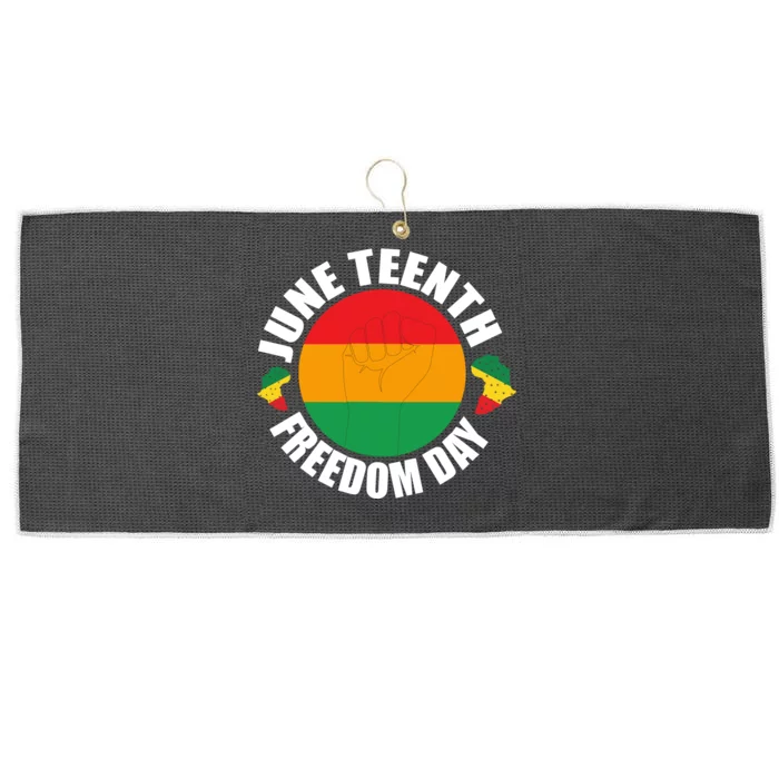 Juneteenth Freedom Day Pride Graphic Large Microfiber Waffle Golf Towel