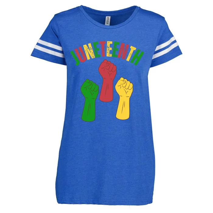 Juneteenth Freedom Day Black History American African Enza Ladies Jersey Football T-Shirt