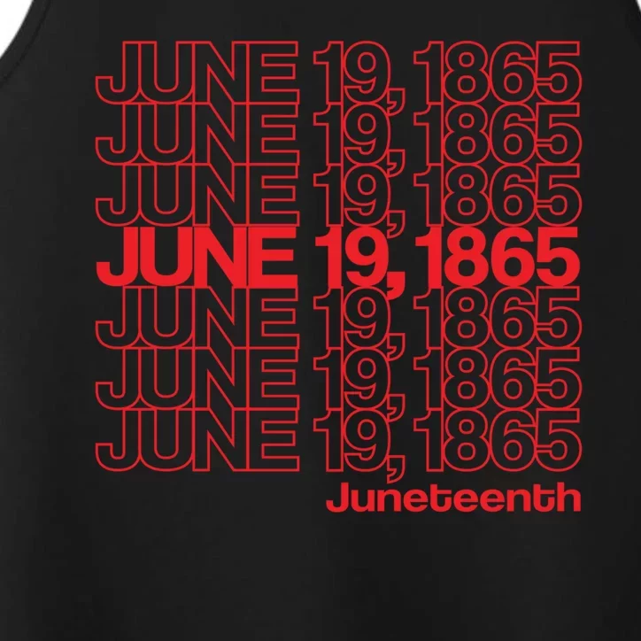 Juneteenth Freedom Day Emancipation Day Thank You Bag Style Performance Tank