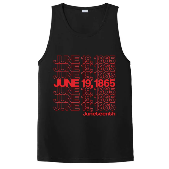 Juneteenth Freedom Day Emancipation Day Thank You Bag Style Performance Tank