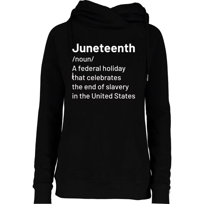 Juneteenth Freedom Day Celebration Womens Funnel Neck Pullover Hood