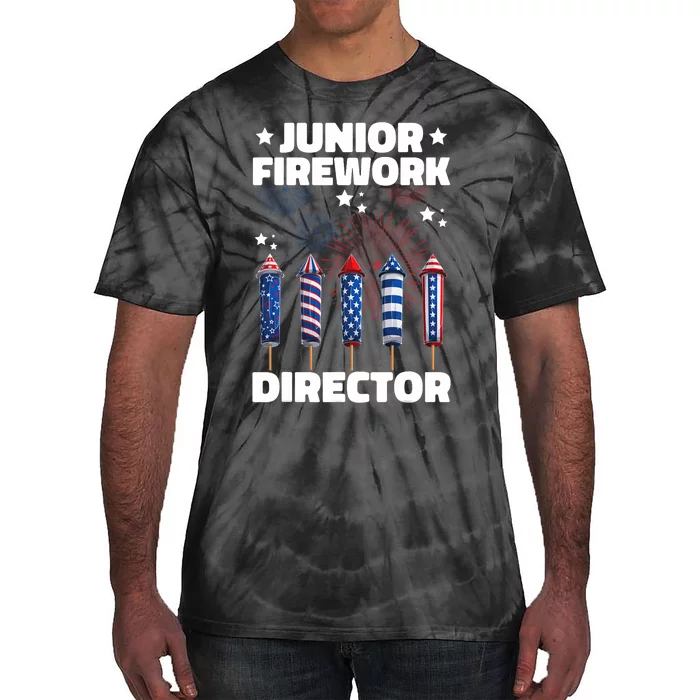 Junior Firework Director American 4th Of July Tie-Dye T-Shirt