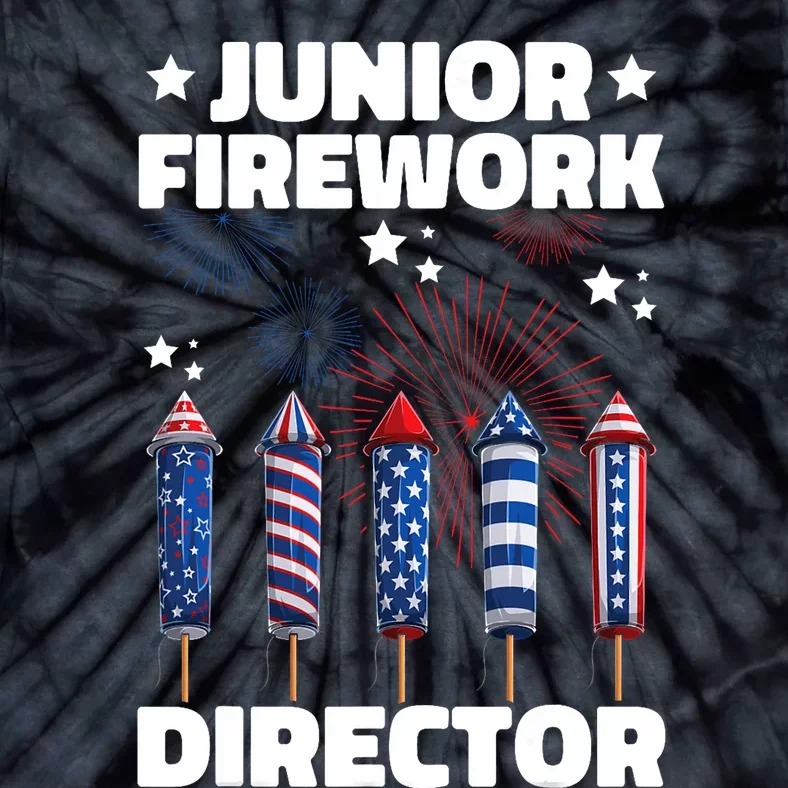 Junior Firework Director American 4th Of July Tie-Dye T-Shirt