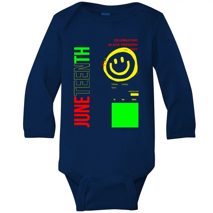 Junenth Freedom Day Black Property Of Nobody Gift Baby Long Sleeve Bodysuit