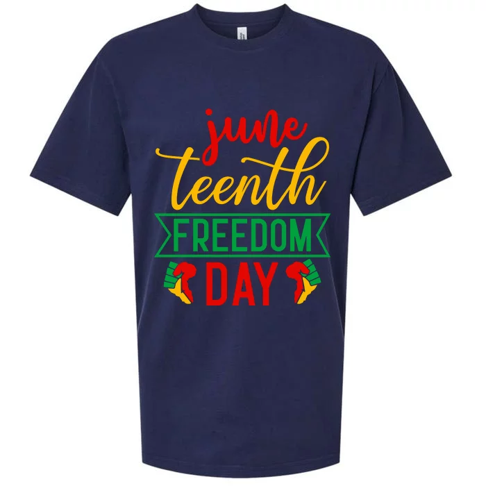 Juneteenth Freedom Day Celebration Sueded Cloud Jersey T-Shirt