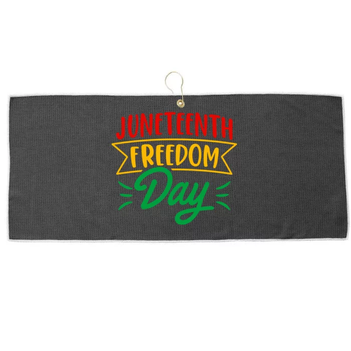 Juneteenth Freedom Day Celebration Large Microfiber Waffle Golf Towel