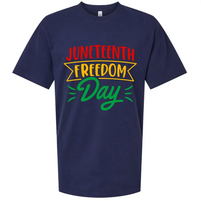 Juneteenth Freedom Day Celebration Sueded Cloud Jersey T-Shirt