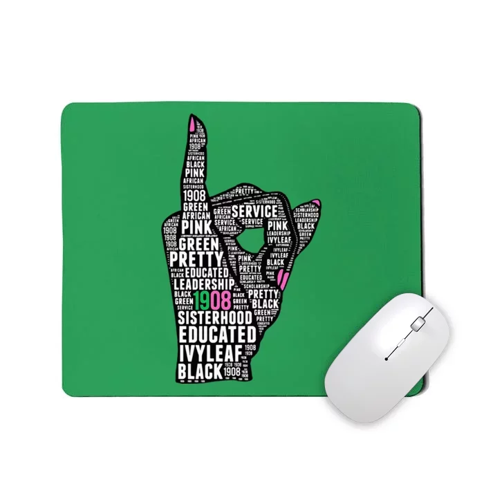 J15 Founders Day AKA Women Hand Sign Words Mousepad