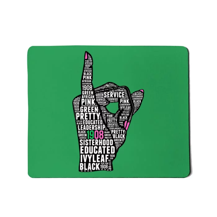 J15 Founders Day AKA Women Hand Sign Words Mousepad