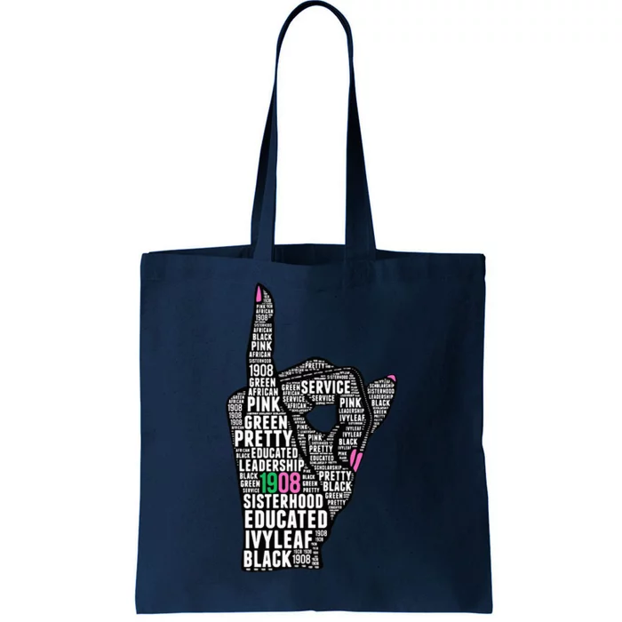 J15 Founders Day AKA Women Hand Sign Words Tote Bag