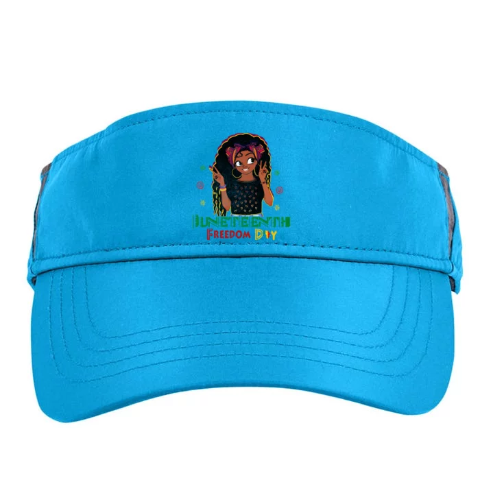 Juneteenth Freedom Day Afro American Cool Gift Adult Drive Performance Visor