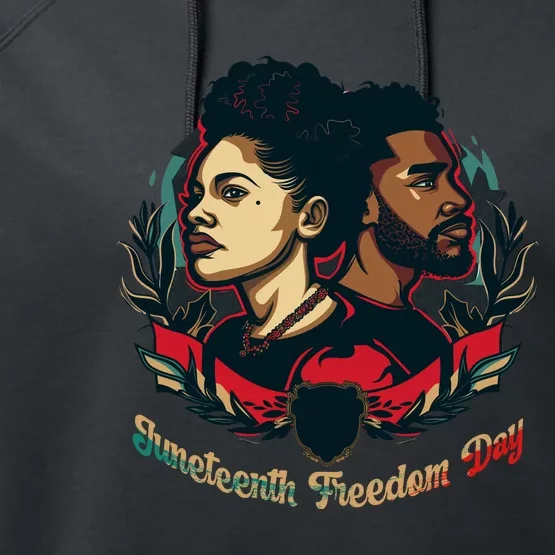 Juneteenth Freedom Day Celebration Graphic Performance Fleece Hoodie