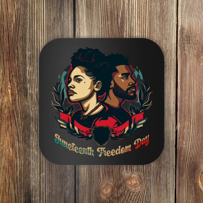 Juneteenth Freedom Day Celebration Graphic Coaster