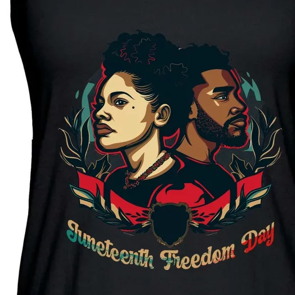 Juneteenth Freedom Day Celebration Graphic Ladies Essential Flowy Tank