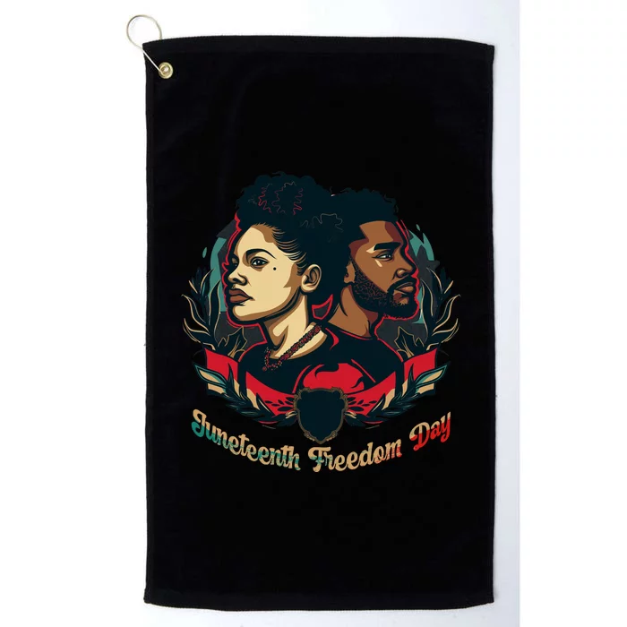 Juneteenth Freedom Day Celebration Graphic Platinum Collection Golf Towel