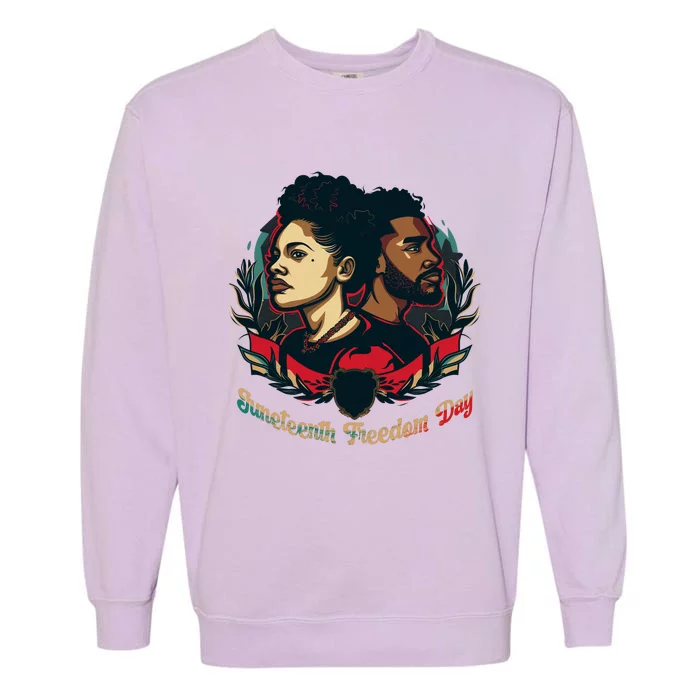 Juneteenth Freedom Day Celebration Graphic Garment-Dyed Sweatshirt