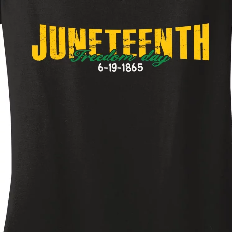 Juneteenth Freedom Day Commemoration Women's V-Neck T-Shirt