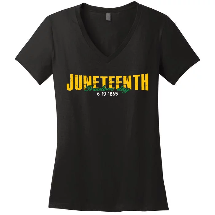 Juneteenth Freedom Day Commemoration Women's V-Neck T-Shirt