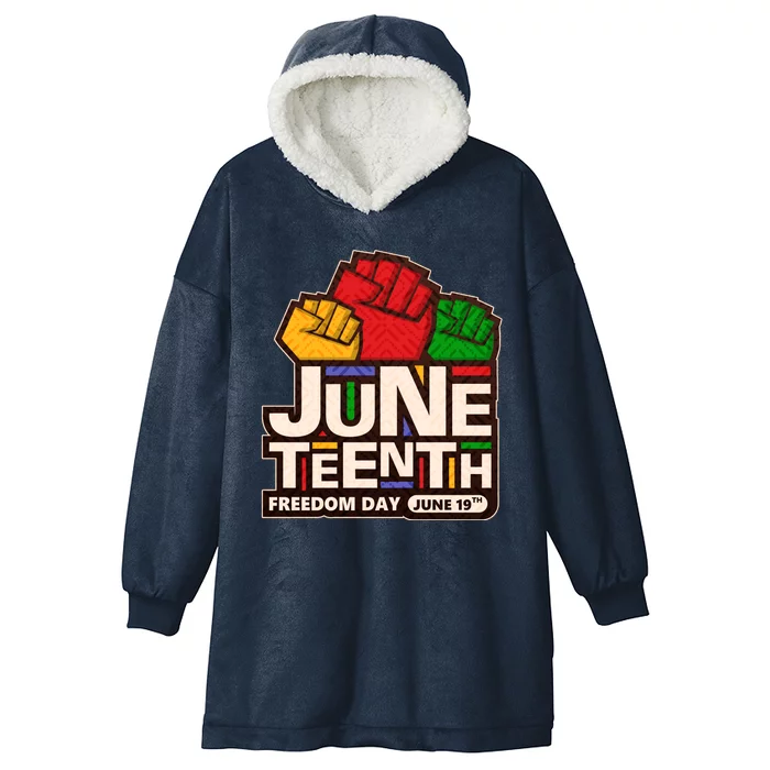 Juneteenth Freedom Day June 19th Hooded Wearable Blanket