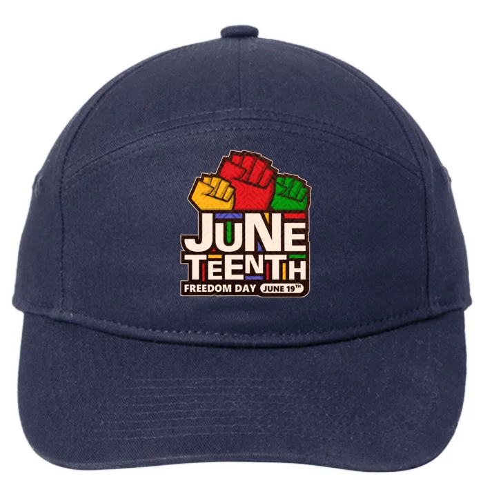 Juneteenth Freedom Day June 19th 7-Panel Snapback Hat