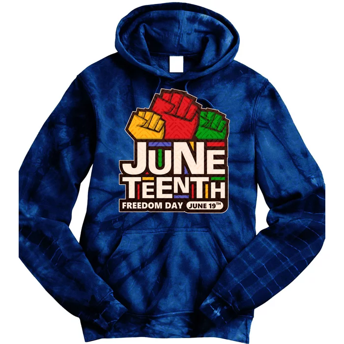 Juneteenth Freedom Day June 19th Tie Dye Hoodie