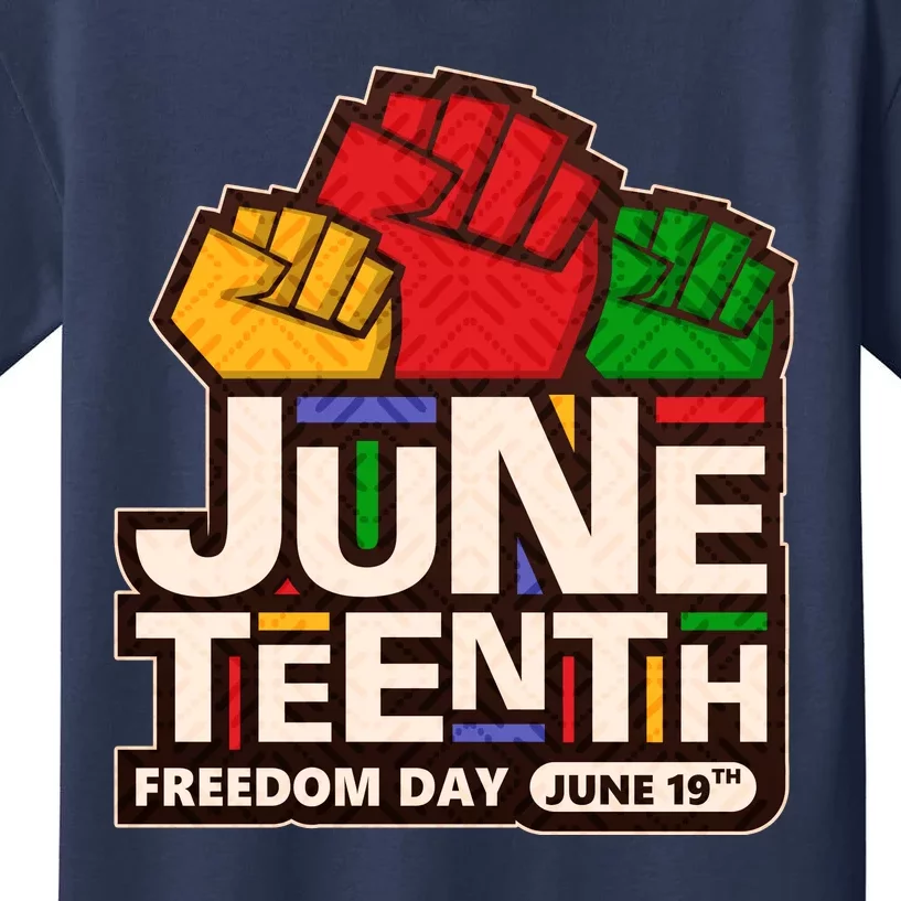 Juneteenth Freedom Day June 19th Kids T-Shirt