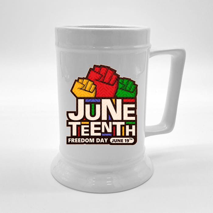 Juneteenth Freedom Day June 19th Front & Back Beer Stein