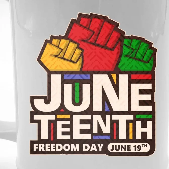 Juneteenth Freedom Day June 19th Front & Back Beer Stein