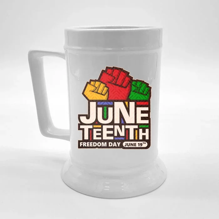 Juneteenth Freedom Day June 19th Front & Back Beer Stein