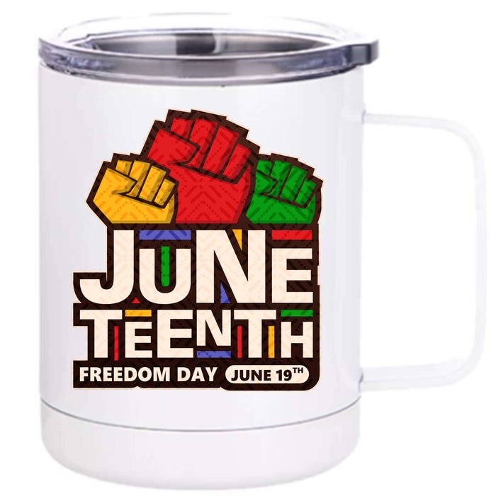 Juneteenth Freedom Day June 19th Front & Back 12oz Stainless Steel Tumbler Cup