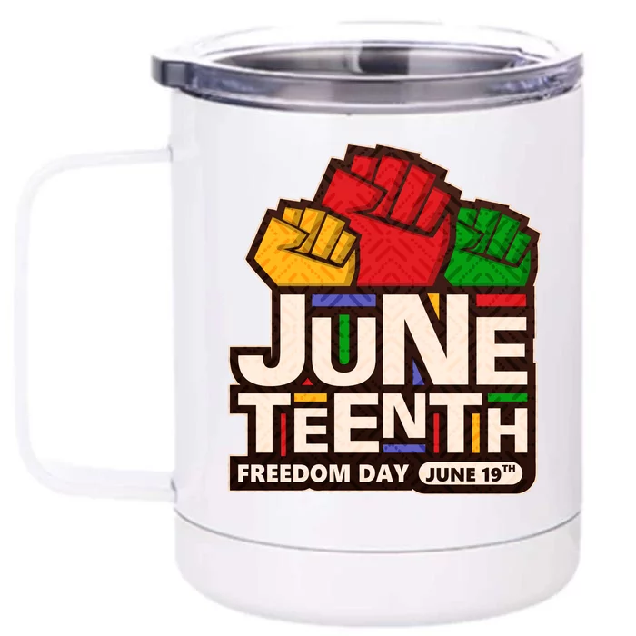 Juneteenth Freedom Day June 19th Front & Back 12oz Stainless Steel Tumbler Cup