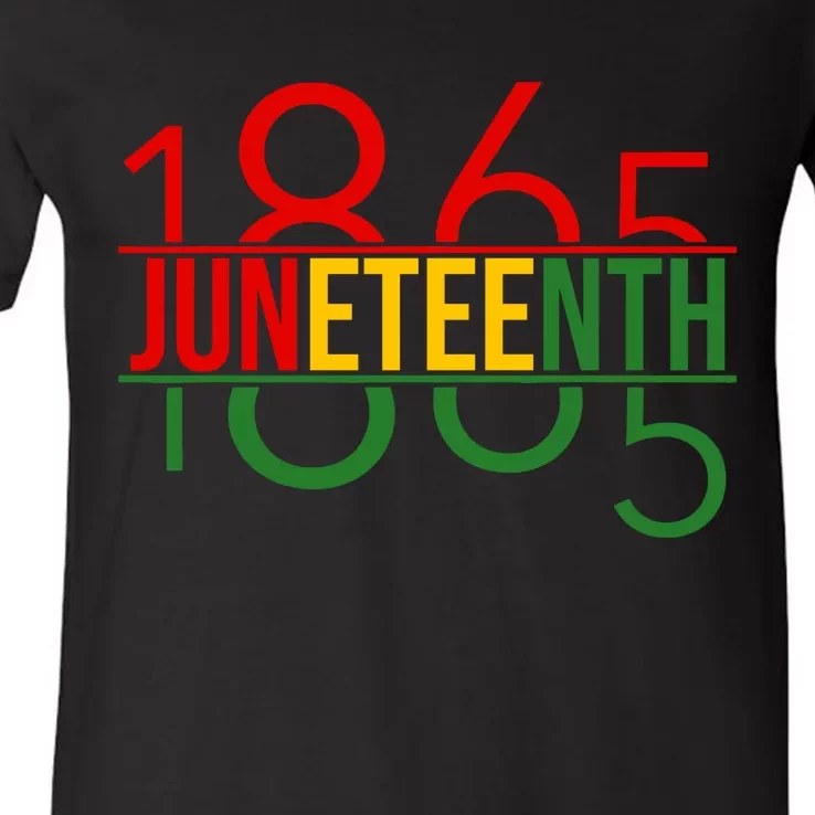 Juneteenth Freedom Day 1865 V-Neck T-Shirt